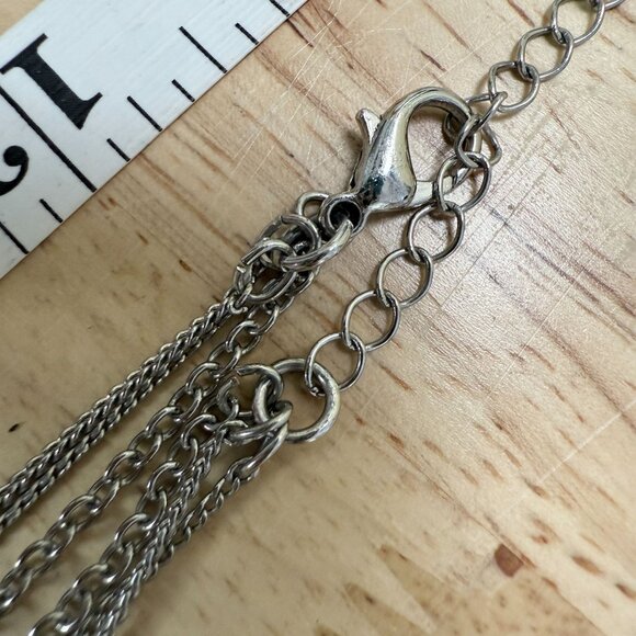 Juicy Couture Silver-Tone Layered Charm Necklace With Heart Key & Flower Pendant - Picture 6 of 10